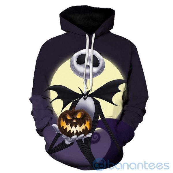 The Nightmare Before Christmas Pumpkin And Jack Skellington All Over Printed 3D Hoodie Product Photo
