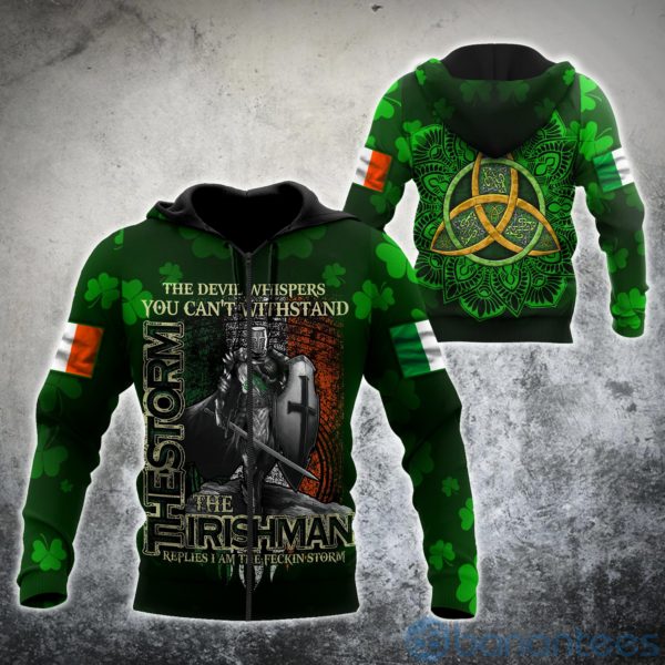 The Storm Irish St Patrick's Day All Over Printed 3D Hoodie Product Photo