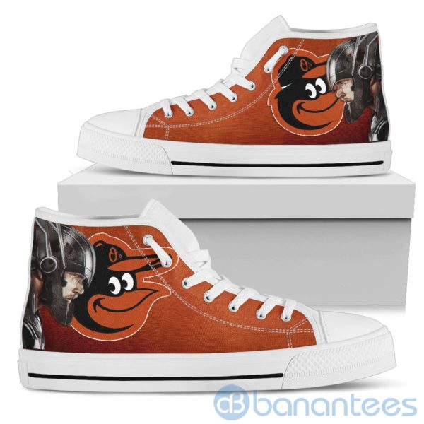 Thor Head With Logo Of Baltimore Orioles High Top Shoes Product Photo