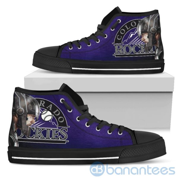 Thor Head With Logo Of Colorado Rockies High Top Shoes Product Photo