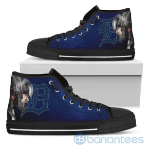 Thor Head With Logo Of Detroit Tigers High Top Shoes Product Photo