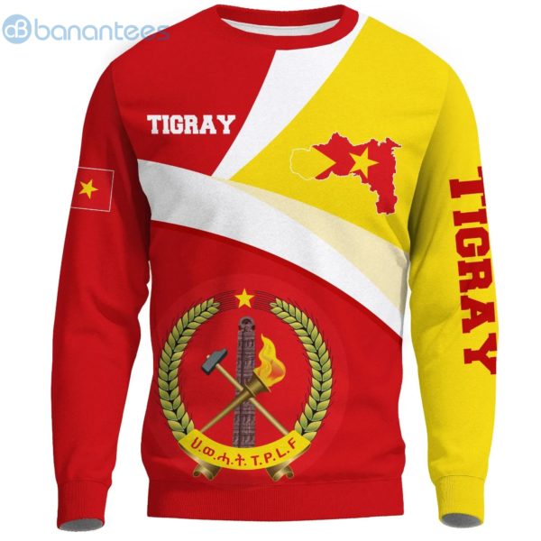 Tigray Sweatshirt Tigray Flag Maps Red And Yellow All Over Printed 3D Sweatshirt Product Photo
