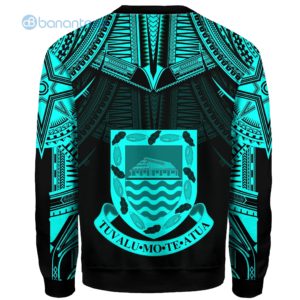 Tuvalu Polynesian Blue And Black All Over Printed 3D Sweatshirt Product Photo