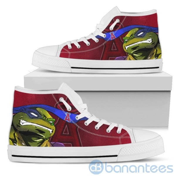Ugly Tutle And Logo Of Los Angeles Angels Ninja High Top Shoes Product Photo