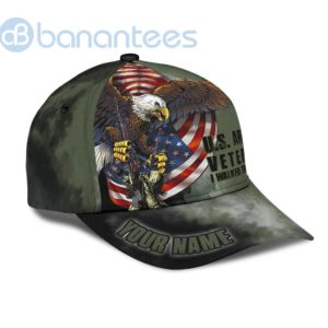 Us Army Veteran American Flag Eagle Personalized Name All Over Printed 3D Cap Product Photo