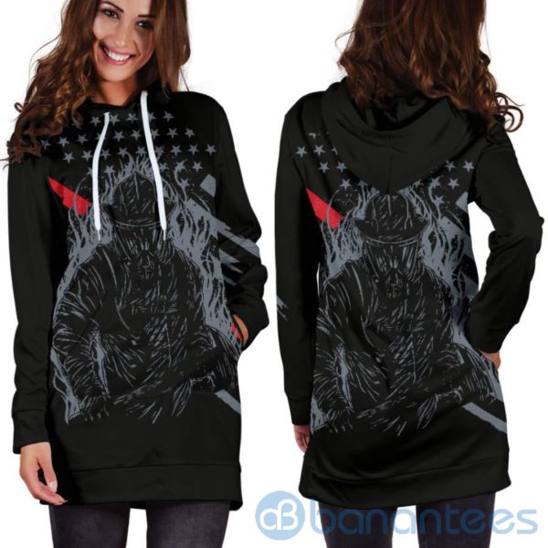 US Firefighter Hoodie Dress For Women Product Photo