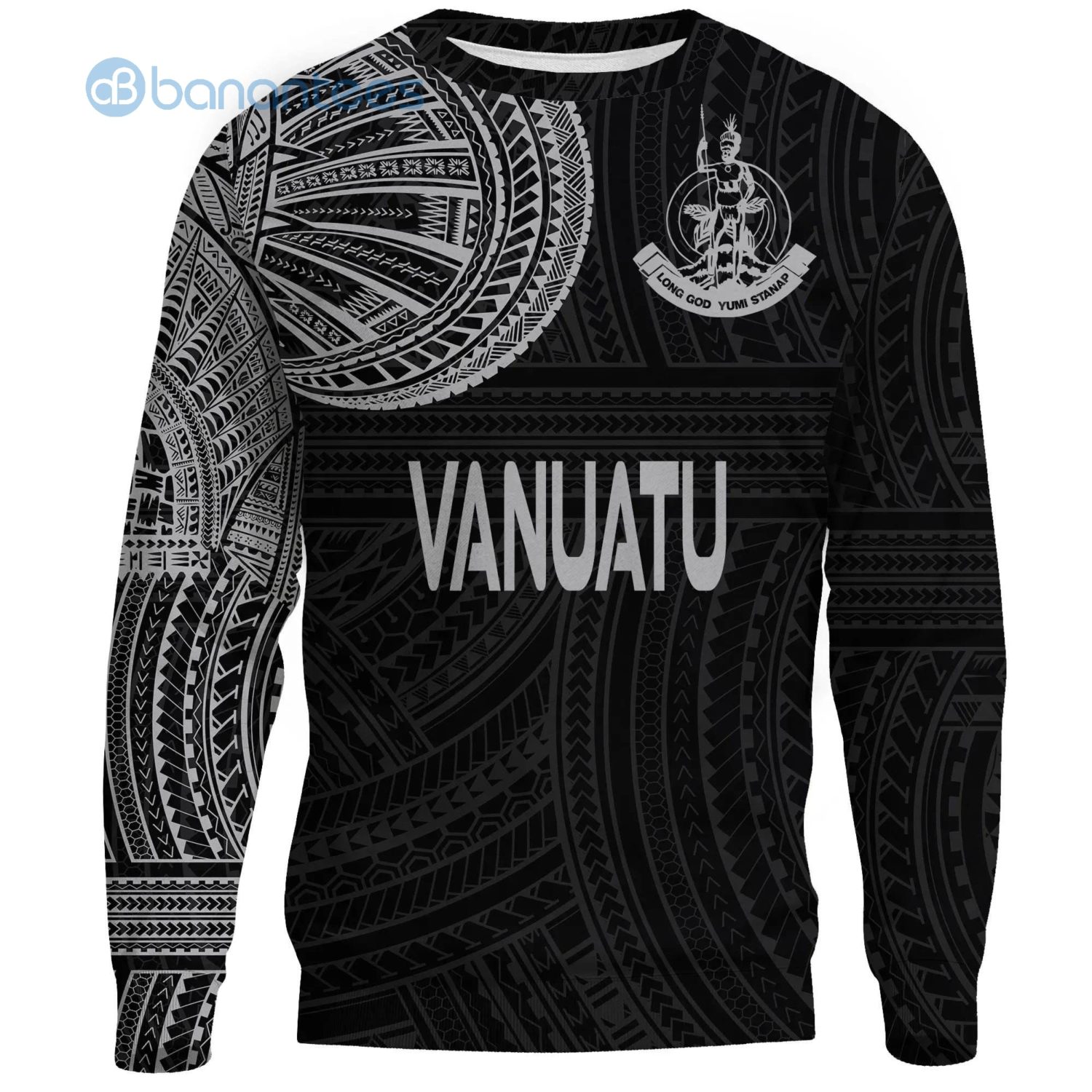 Vanuatu Polynesian Tattoo Style Full Printed 3D Sweatshirt