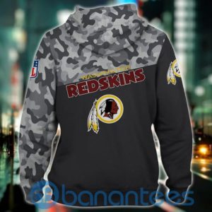 Washington Redskins Camo Pattern Hoodies 3D Zip Hoodies Product Photo