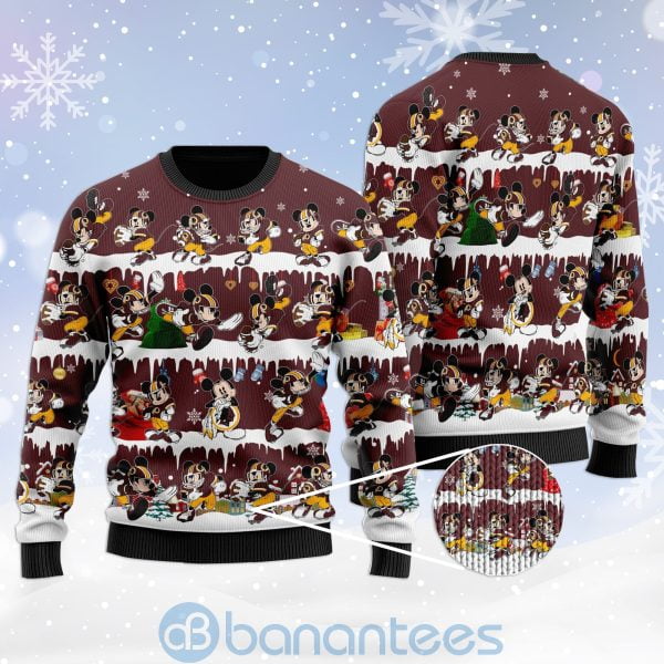 Washington Redskins Mickey American Football Ugly Christmas 3D Sweater Product Photo