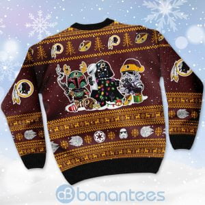 Washington Redskins Star Wars Ugly Christmas 3D Sweater Product Photo