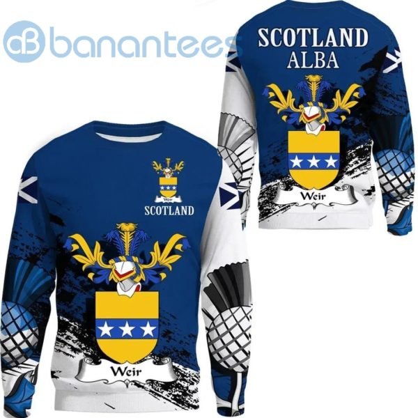 Weir Scottish Family Crest Scotland Special All Over Printed 3D Sweatshirt Product Photo
