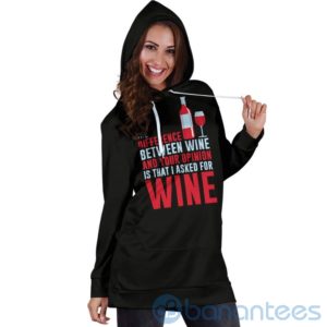 Wine and Your Opinion Hoodie Dress For Women Product Photo
