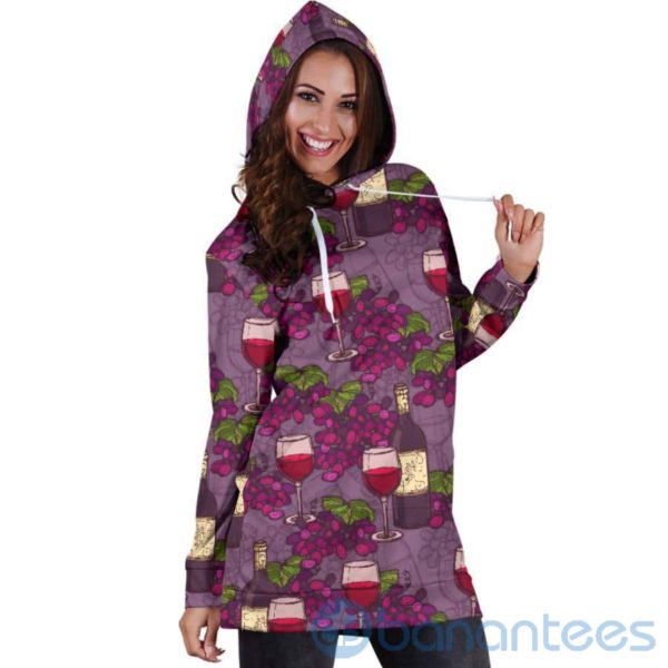 Wine Grapes Hoodie Dress For Women Product Photo