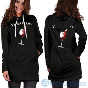 Wine I Swallow Hoodie Dress For Women Product Photo