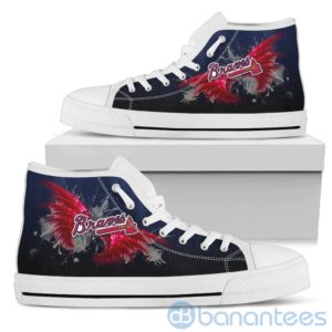 Wings Pattern And Logo Of Atlanta Braves High Top Shoes Product Photo