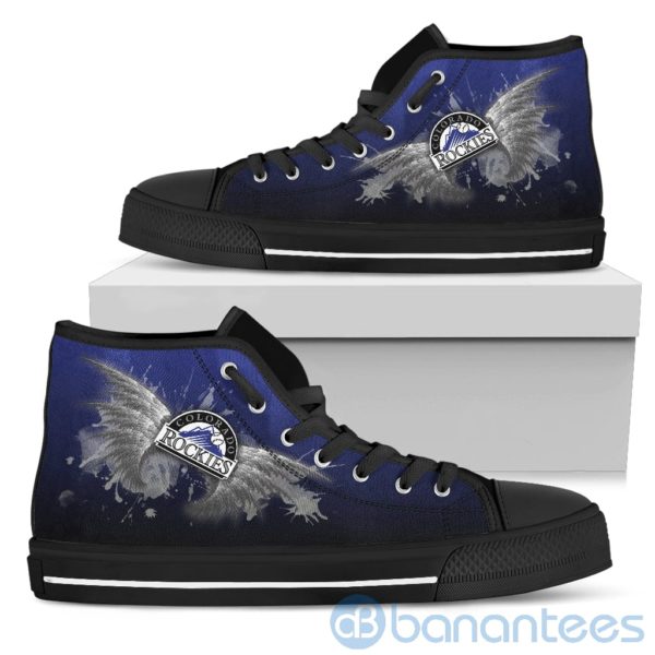 Wings Pattern And Logo Of Colorado Rockies High Top Shoes Product Photo