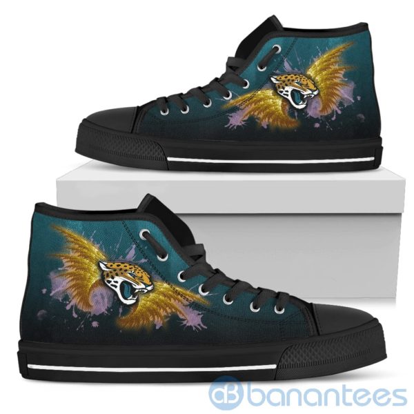 Wings Pattern And Logo Of Jacksonville Jaguars High Top Shoes Product Photo