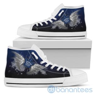 Wings Pattern And Logo Of Toronto Maple Leafs High Top Shoes Product Photo