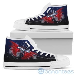 Wings Pattern And Logo Of Washington Capitals High Top Shoes Product Photo
