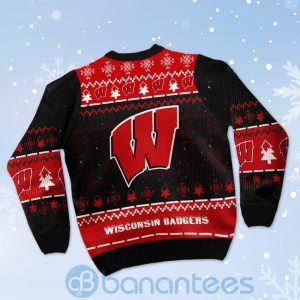 Wisconsin Badgers Snoopy Dabbing Ugly Christmas 3D Sweater Product Photo