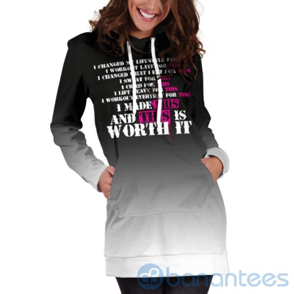 Worth It Hoodie Dress For Women Product Photo