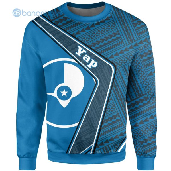 Yap Polynesian Coat Of Arms Blue All Over Printed 3D Sweatshirt Product Photo