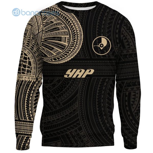 Yap Polynesian Tattoo Style All Over Printed 3D Sweatshirt Product Photo