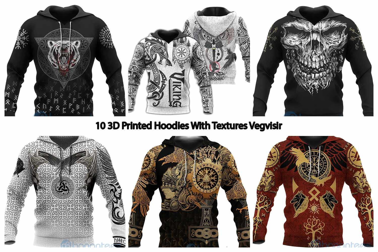 10 3D Printed Hoodies With Textures Vegvisir