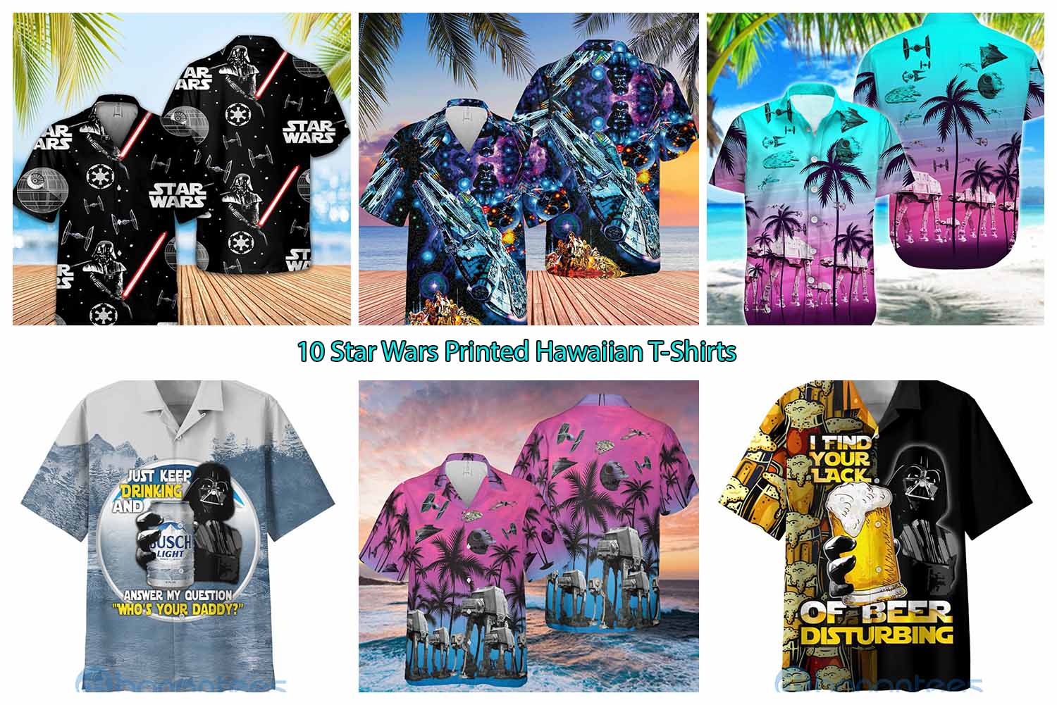 10 Star Wars Printed Hawaiian T-Shirts