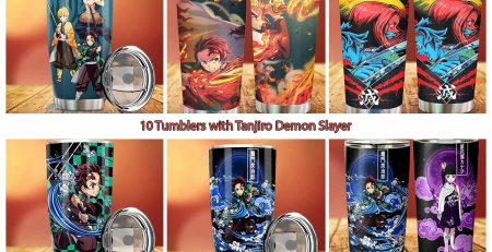 10 Tumblers with Tanjiro Demon Slayer