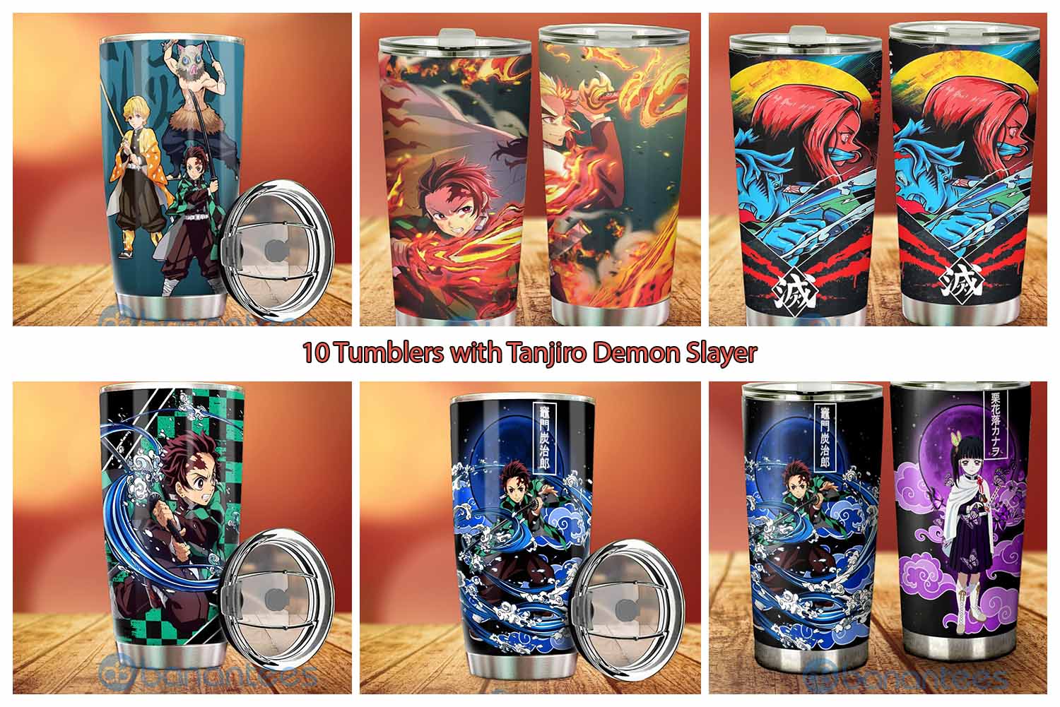 10 Tumblers with Tanjiro Demon Slayer
