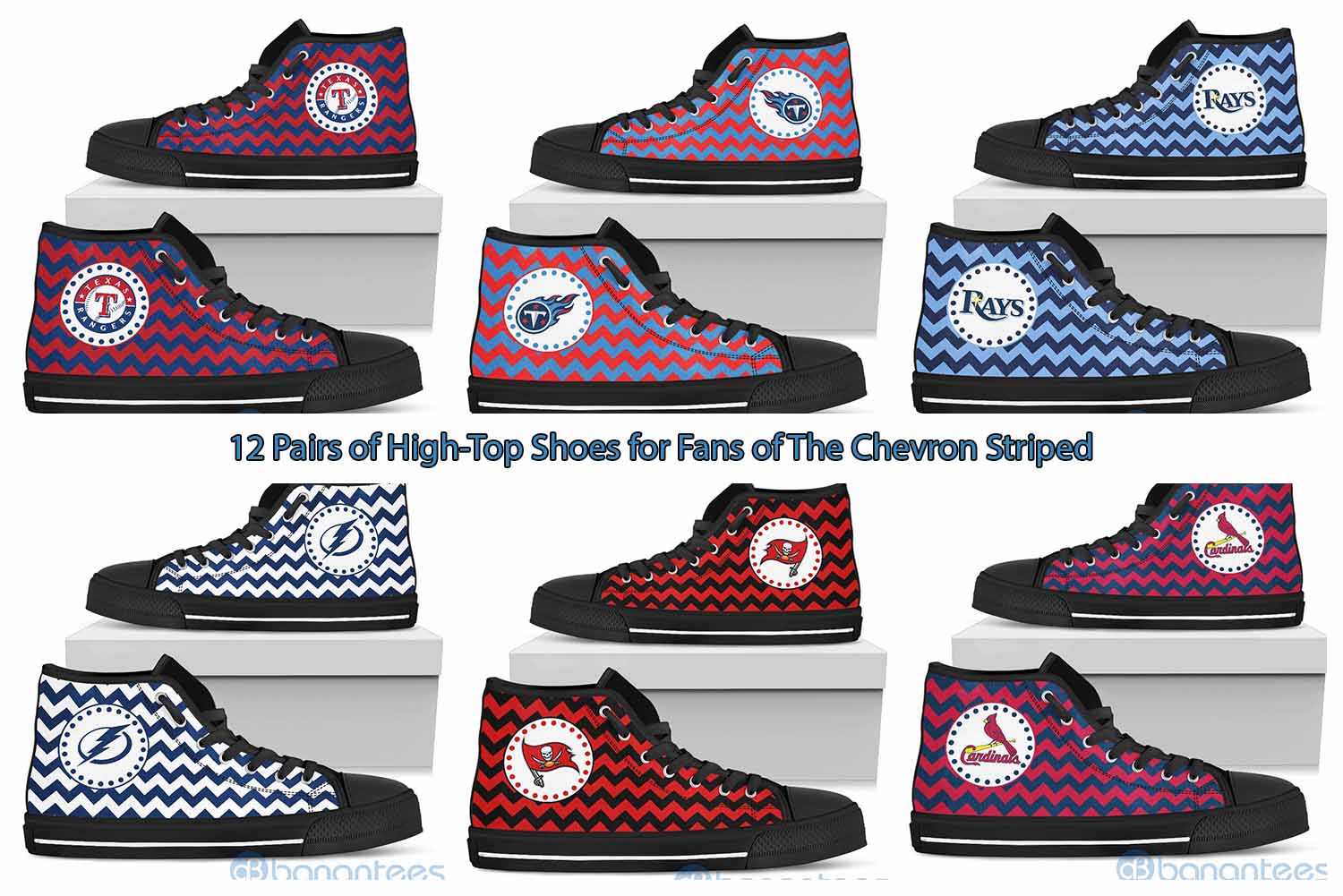 12 Pairs of High-Top Shoes for Fans of The Chevron Striped