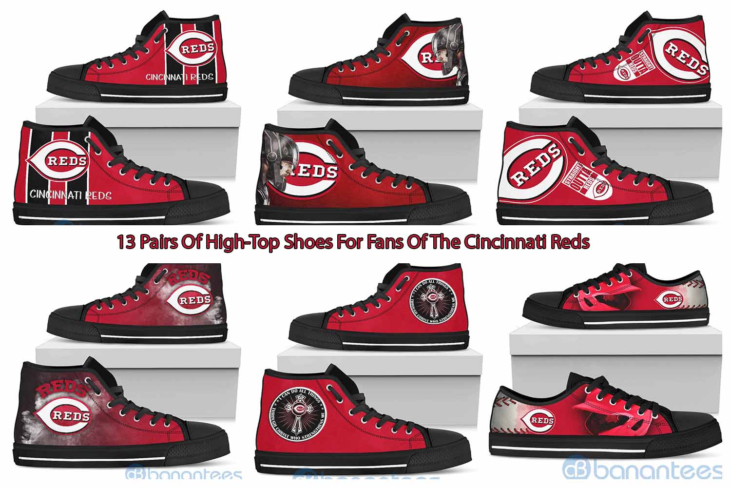 13 Pairs Of High Top Shoes For Fans Of The Cincinnati Reds