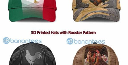 3D Printed Hats with Rooster Pattern