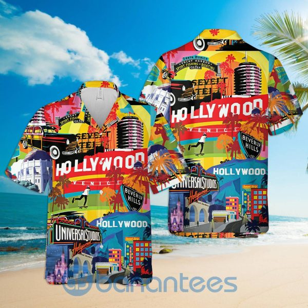 3D Hollywood Los Angeles City Unisex Hawaiian Shirt Product Photo