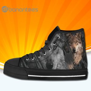 3D Wolf High Top Canvas Shoes Sneakers Custom Shoes Product Photo