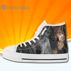 3D Wolf High Top Canvas Shoes Sneakers Custom Shoes Product Photo