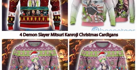 4 Demon Slayer Mitsuri Kanroji Christmas Cardigans