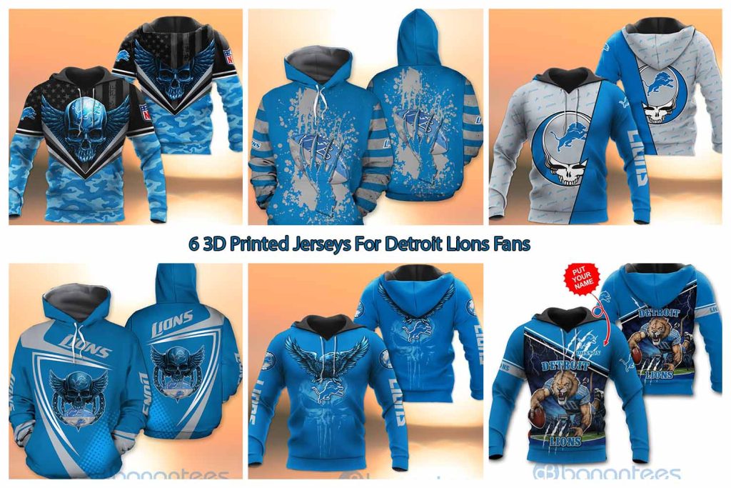 6 3D Printed Jerseys For Detroit Lions Fans