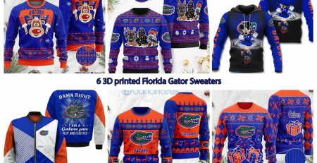 6 3D printed Florida Gator Sweaters