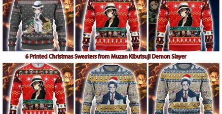 6 Printed Christmas Sweaters from Muzan Kibutsuji Demon Slayer
