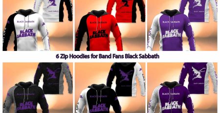 6 Zip Hoodies for Band Fans Black Sabbath
