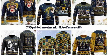 7 3D printed sweaters with Notre Dame motifs