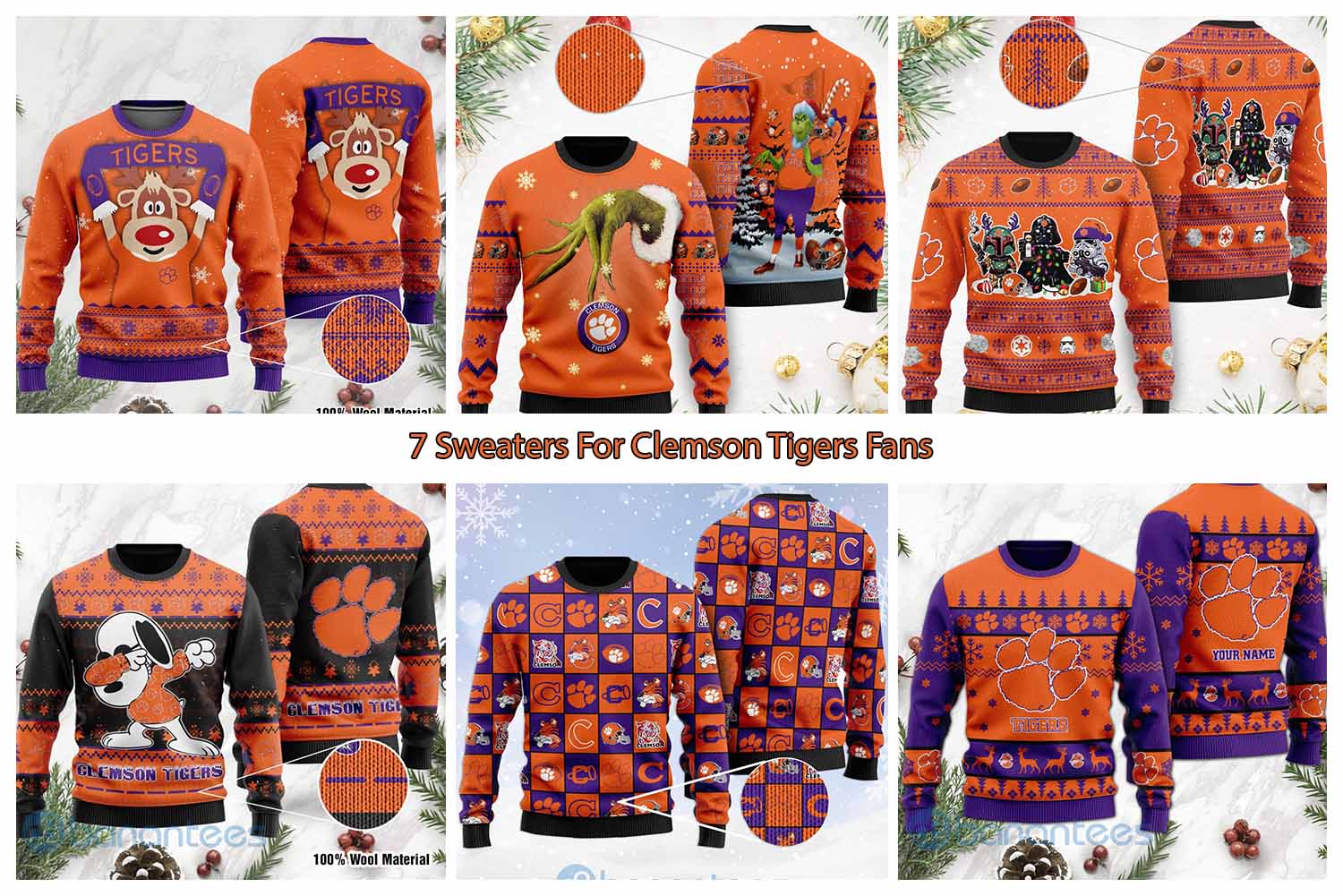 7 Sweaters For Clemson Tigers Fans