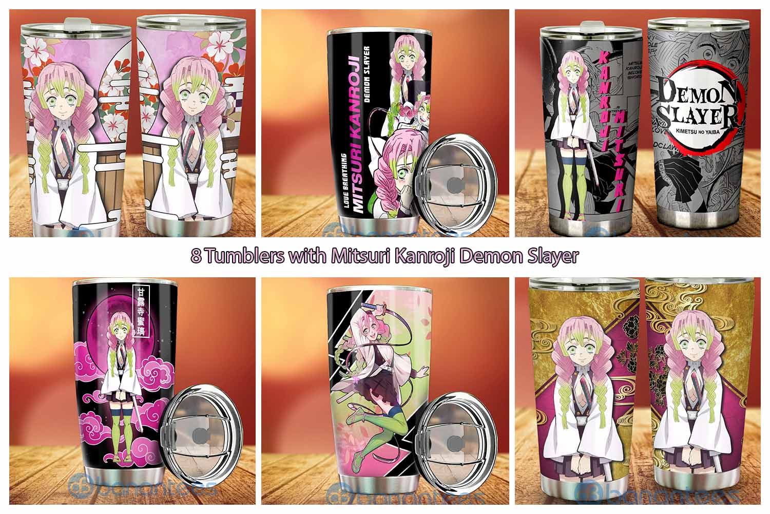 8 Tumblers with Mitsuri Kanroji Demon Slayer