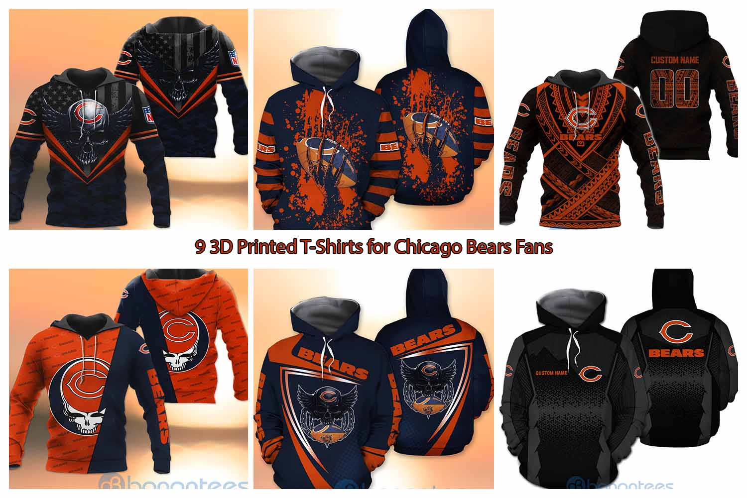 9 3D Printed T-Shirts for Chicago Bears Fans