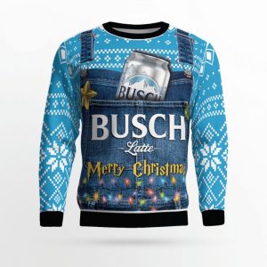 Busch Latte Merry Christmas Sweater | Busch Latte All Over Print Product Photo