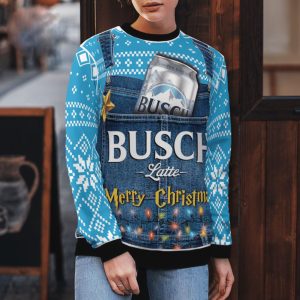 Busch Latte Merry Christmas Sweater | Busch Latte All Over Print Product Photo