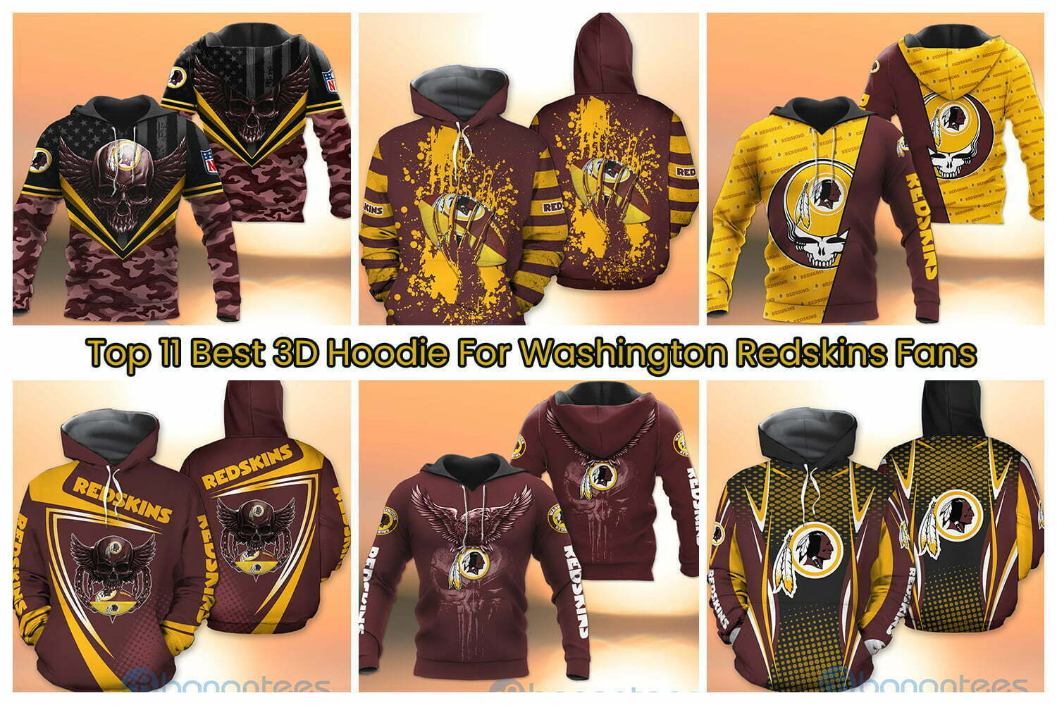 Top 11 Best 3D Hoodie For Washington Redskins Fans