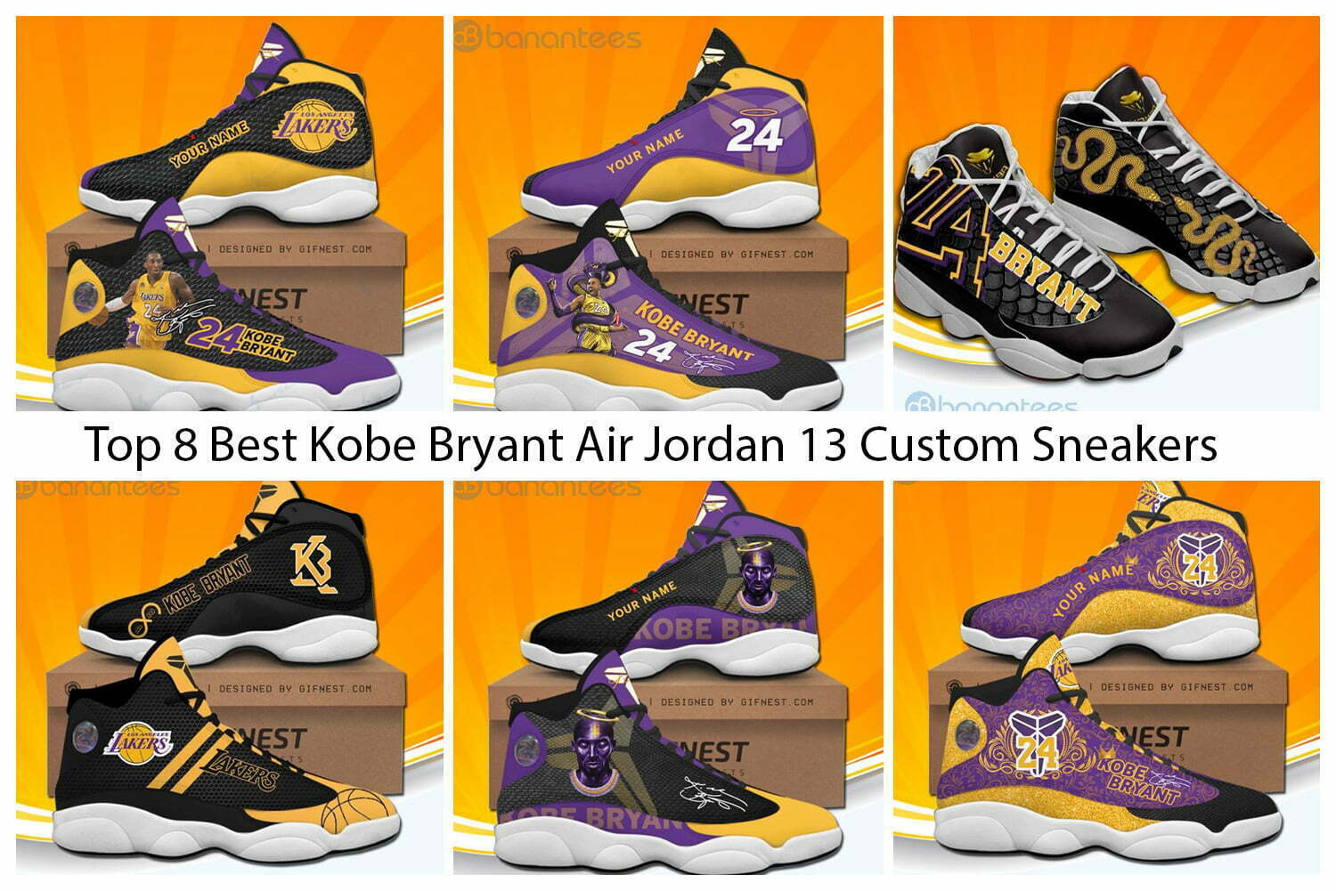 Top 8 Best Kobe Bryant Air Jordan 13 Custom Sneakers